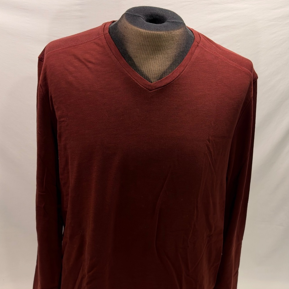 Cooper Jones Supply Long Sleeve Men's V-Neck Dark Rum NWT
